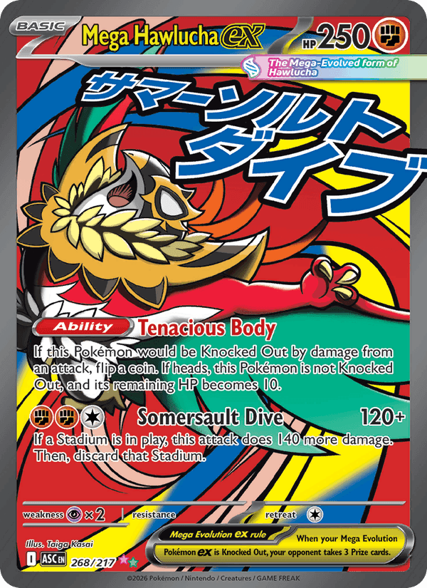 Mega Hawlucha ex, carte 268 de Ascended Heroes