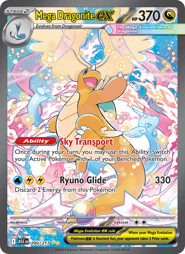 Mega Dragonite ex, carta 290 de Ascended Heroes