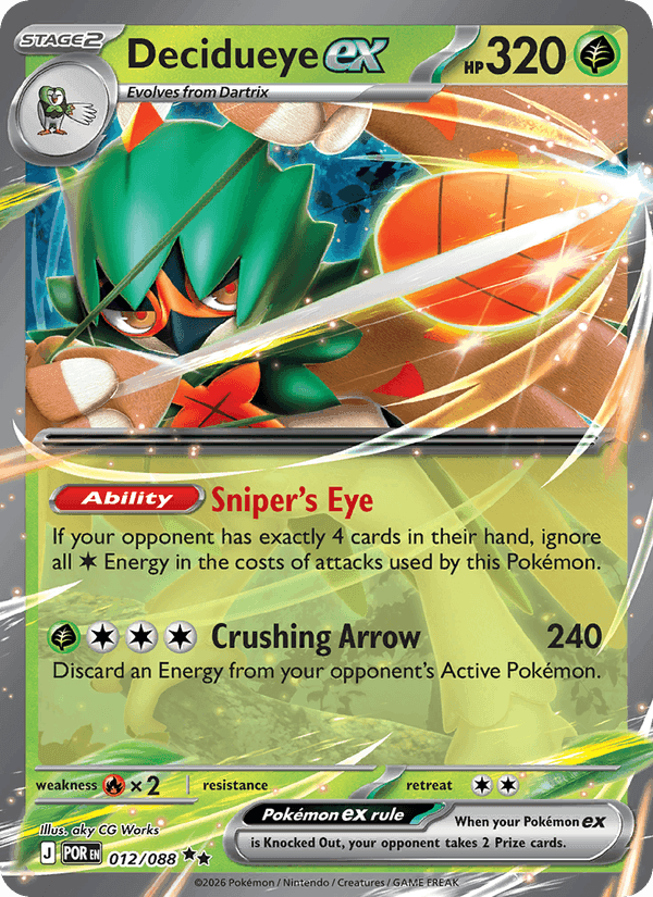 Decidueye ex, card 012 from Perfect Order