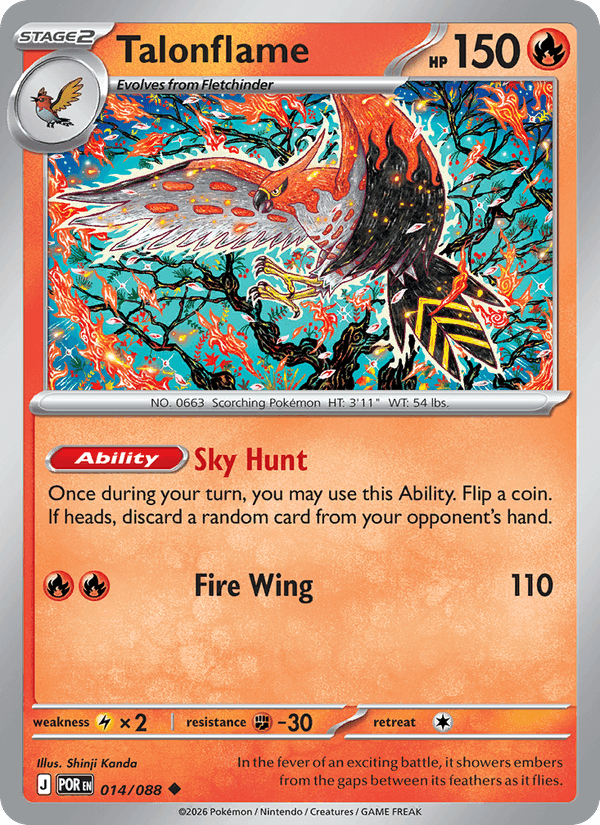 Talonflame, card 014 from Perfect Order