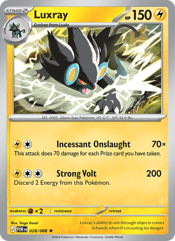 Luxray, card 028 from Perfect Order
