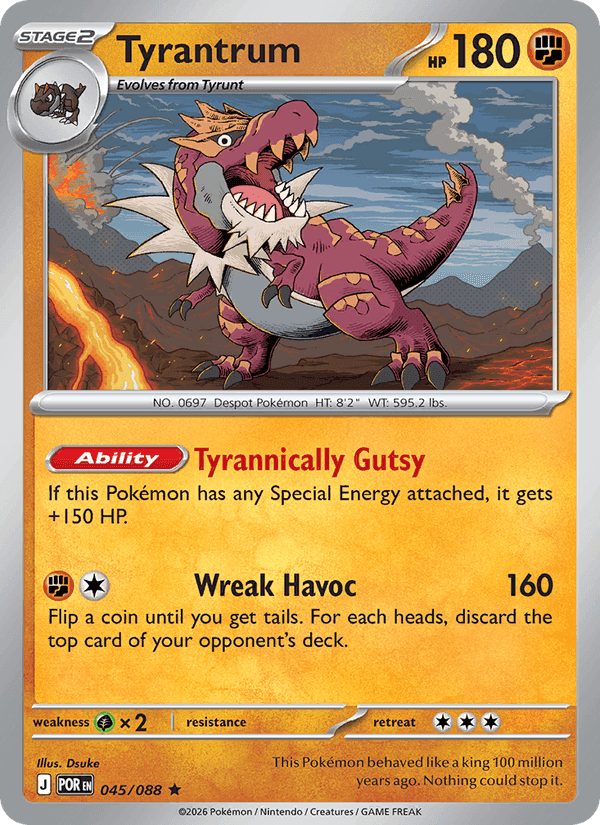 Tyrantrum, carte 045 de Perfect Order