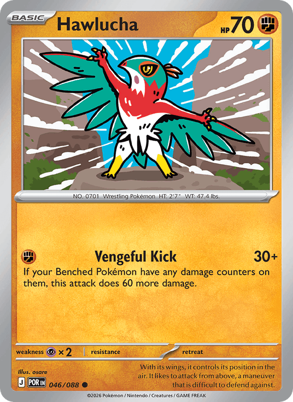 Hawlucha, carta 046 di Perfect Order
