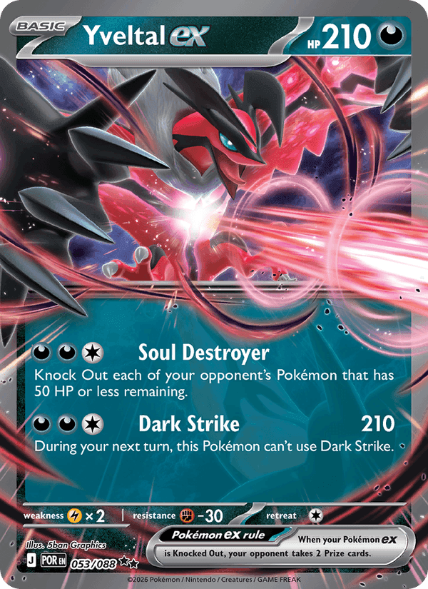Yveltal ex, card 053 from Perfect Order