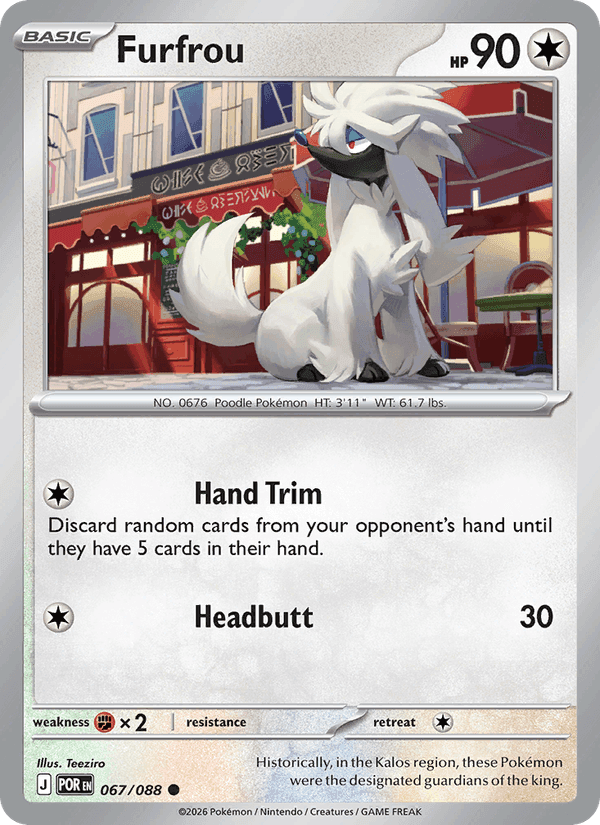 Furfrou, card 067 from Perfect Order
