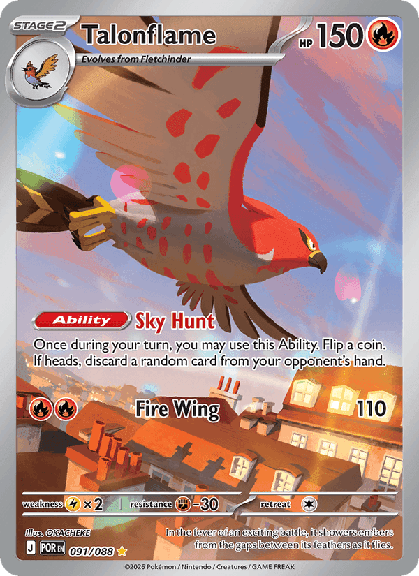 Talonflame, card 091 from Perfect Order
