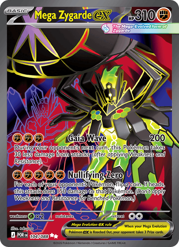 Mega Zygarde ex, carta 104 di Perfect Order