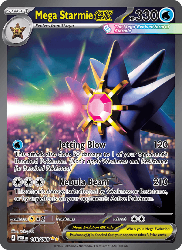 Mega Starmie ex, carta 118 di Perfect Order