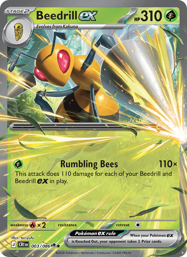 Beedrill ex, carta 003 di Chaos Rising