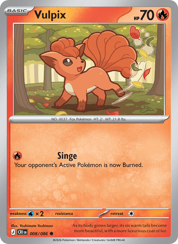 Vulpix, carta 008 di Chaos Rising
