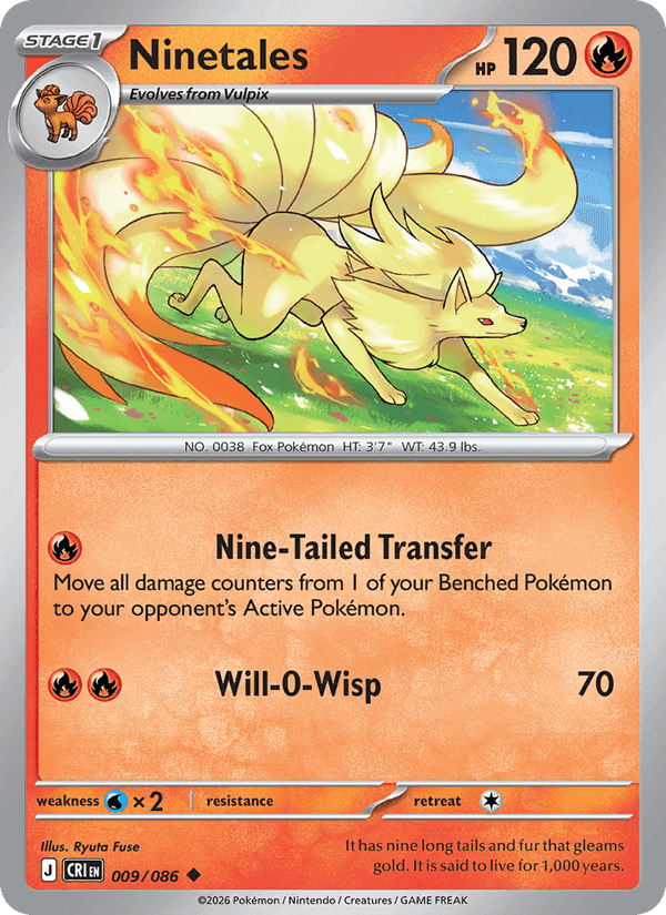 Ninetales, carta 009 di Chaos Rising