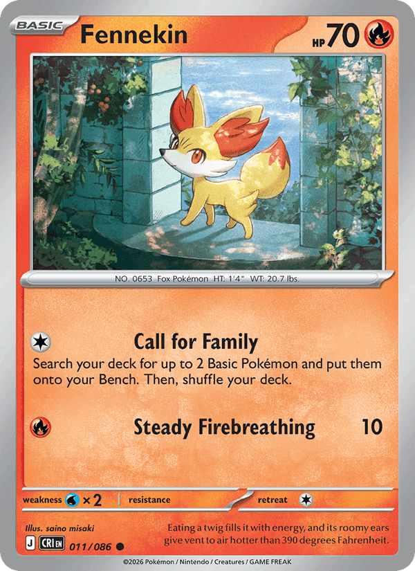 Fennekin, card 011 from Chaos Rising
