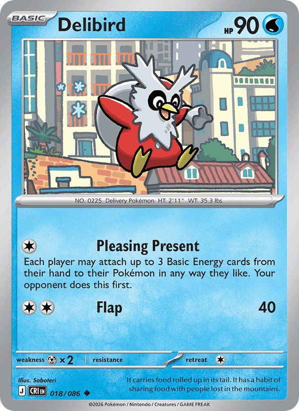Delibird, card 018 from Chaos Rising