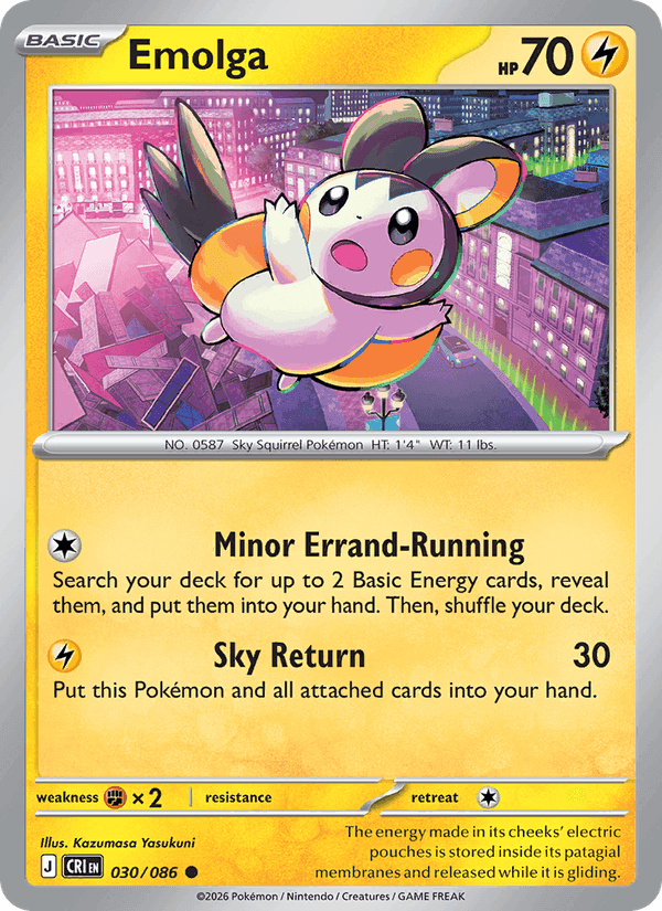 Emolga, carte 030 de Chaos Rising