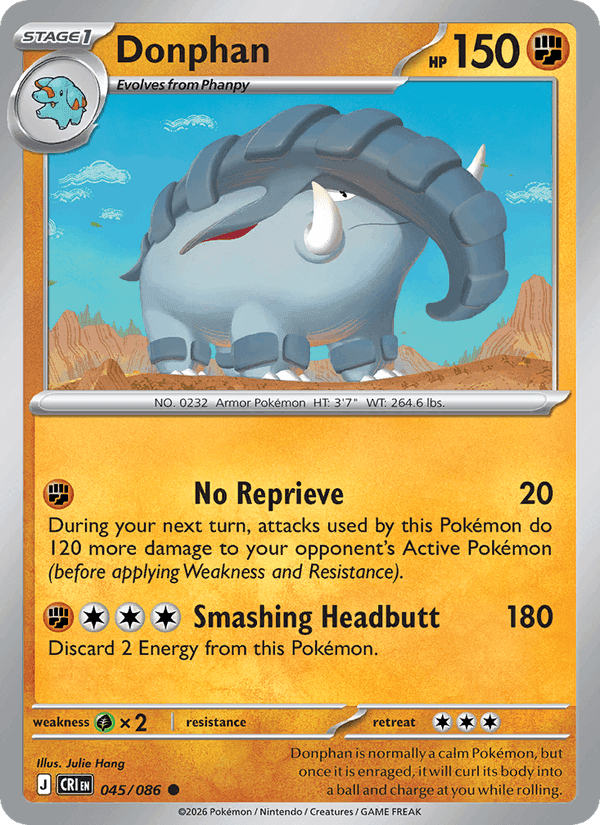 Donphan, card 045 from Chaos Rising