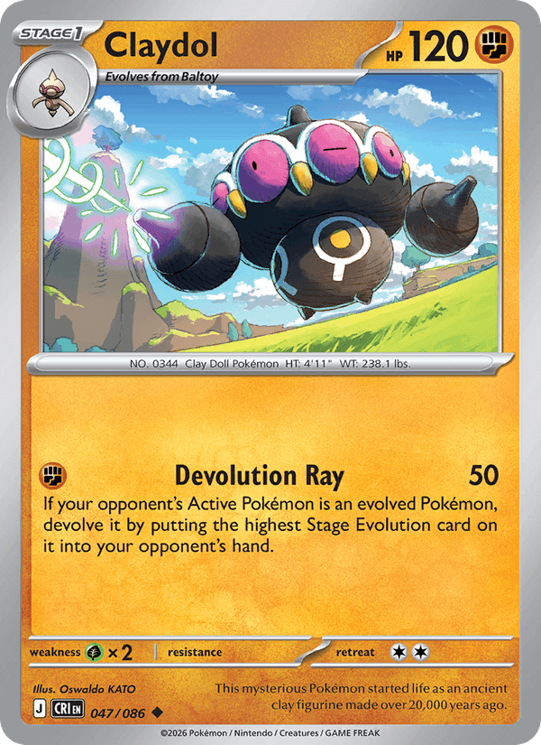 Claydol, carte 047 de Chaos Rising