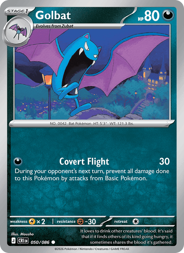 Golbat, carta 050 di Chaos Rising