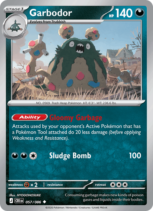 Garbodor, carte 057 de Chaos Rising