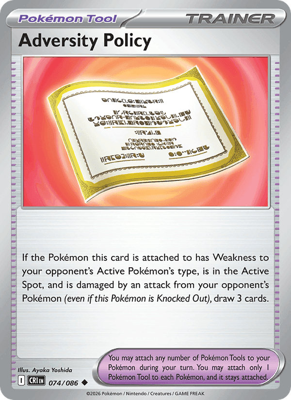 Adversity Policy, card 074 from Chaos Rising
