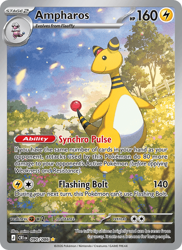 Ampharos, carte 090 de Chaos Rising