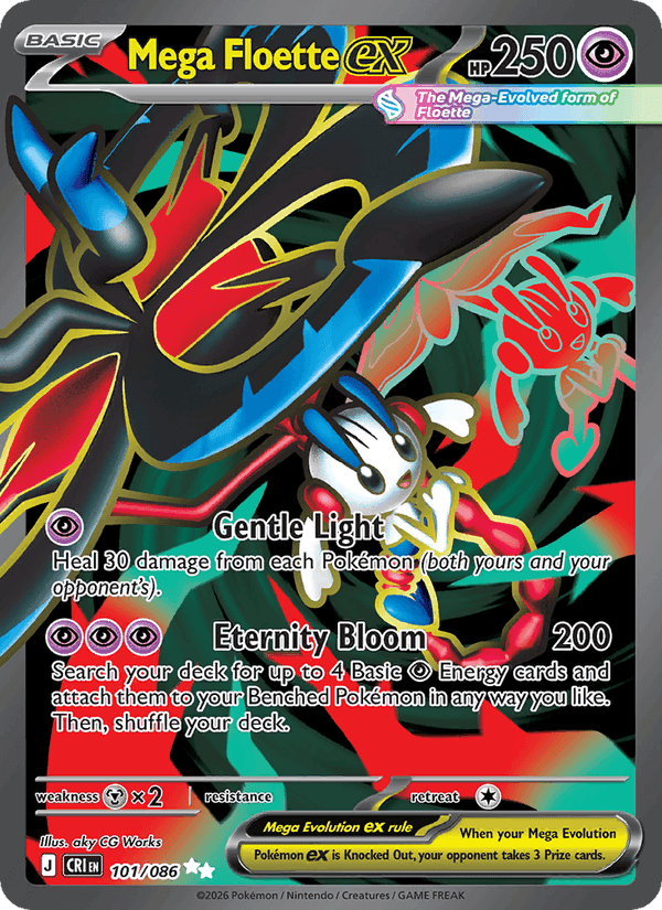 Mega Floette ex, card 101 from Chaos Rising