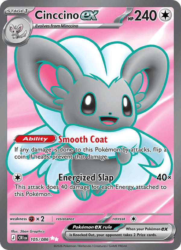 Cinccino ex, card 105 from Chaos Rising