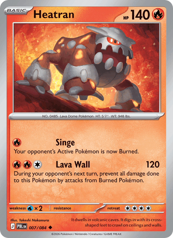 Heatran, card 007 from Pitch Black