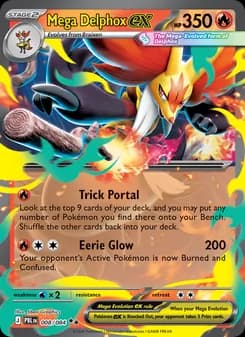 Mega Delphox ex, card 008 from Double rare
