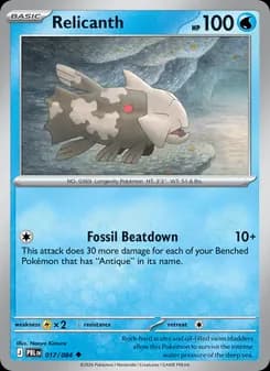 Relicanth, card 017 from Uncommon