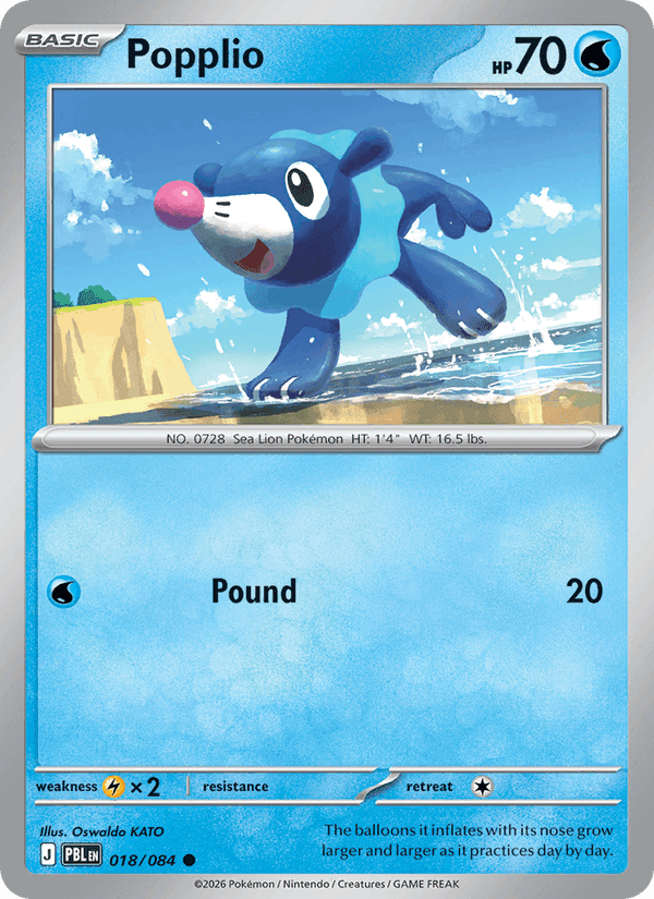 Popplio, card 018 from Pitch Black