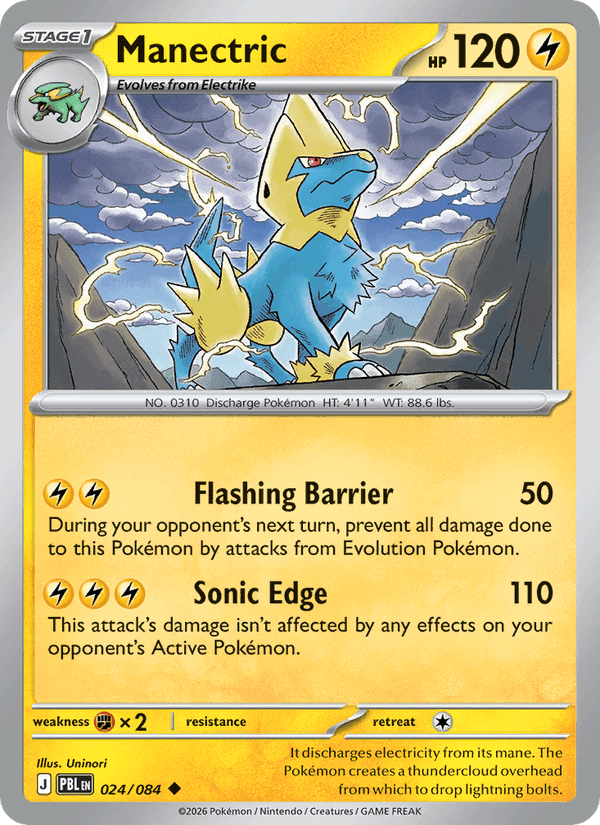 Manectric, card 024 from Pitch Black
