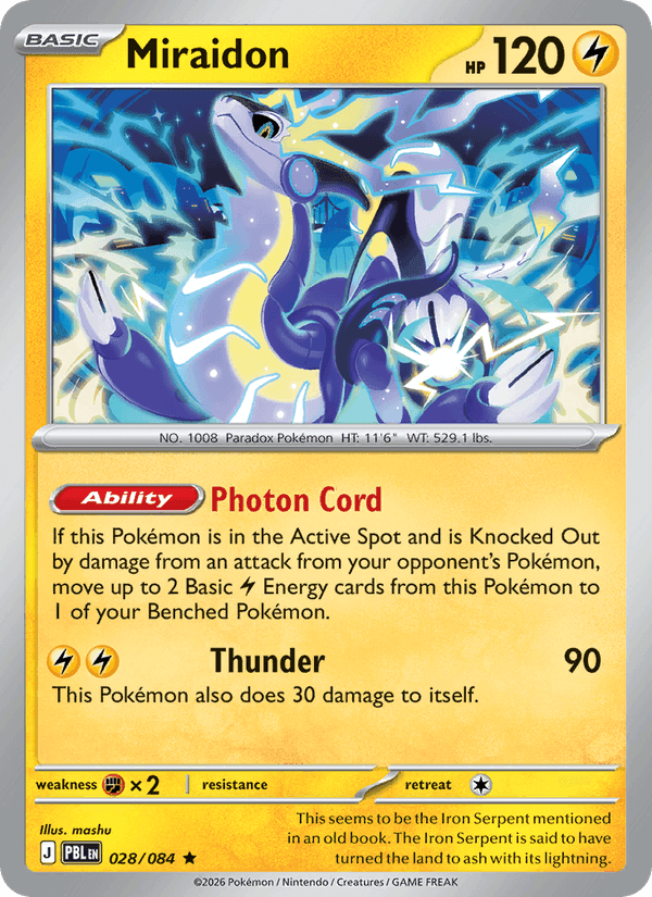 Miraidon, card 028 from Pitch Black