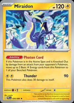 Miraidon, card 028 from Rare