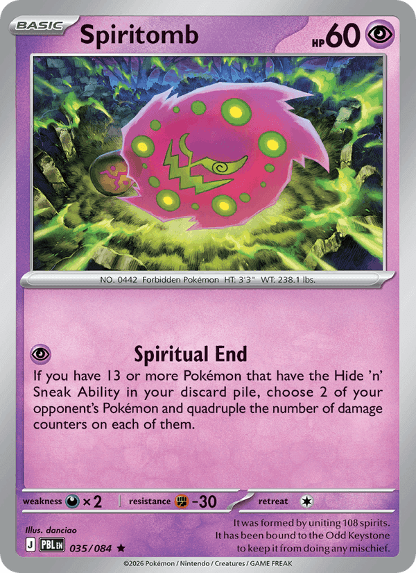 Spiritomb, card 035 from Pitch Black