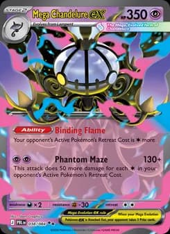 Mega Chandelure ex, card 038 from Double rare