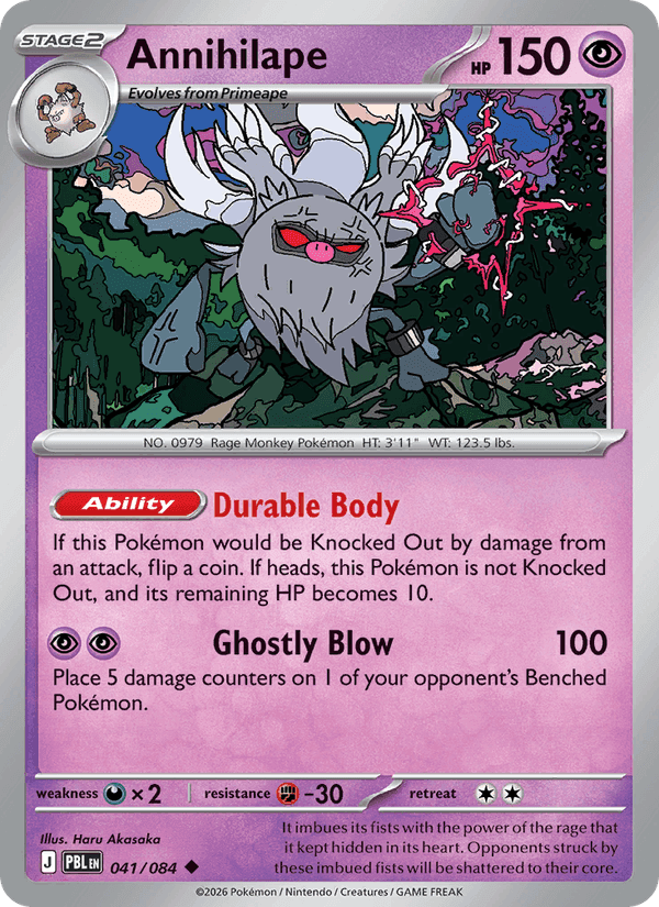 Annihilape, card 041 from Pitch Black