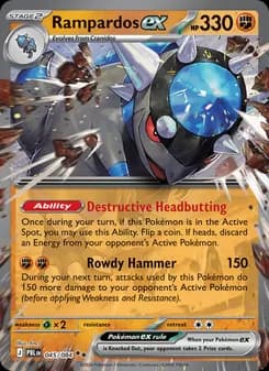 Rampardos ex, card 045 from Double rare