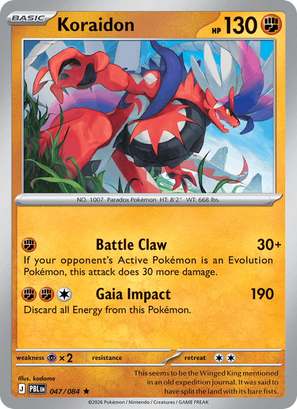 Koraidon, card 047 from Pitch Black