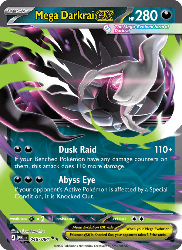 Mega Darkrai ex, card 048 from Pitch Black