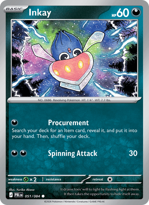 Inkay, card 051 from Pitch Black