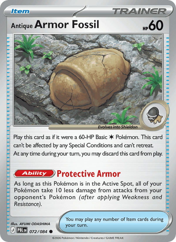 Antique Armor Fossil, card 072 from Pitch Black