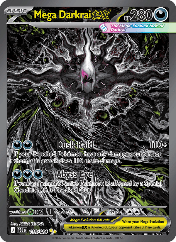 Mega Darkrai ex, card 116 from Pitch Black