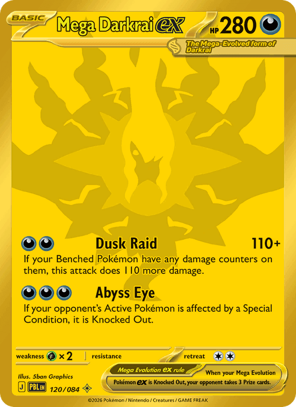 Mega Darkrai ex, card 120 from Pitch Black