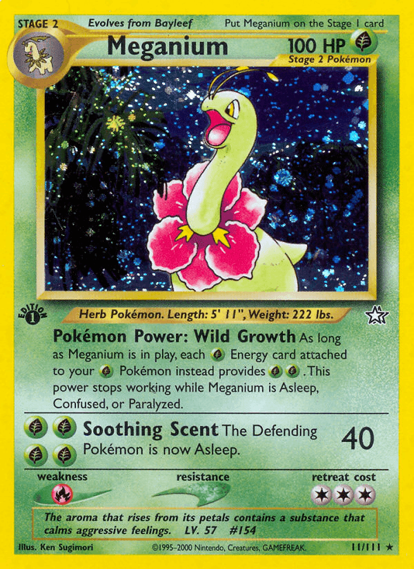 Meganium, carta 11 di Neo Genesis