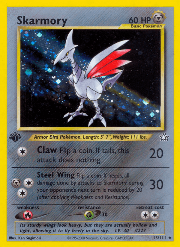 Skarmory, card 13 from Neo Genesis