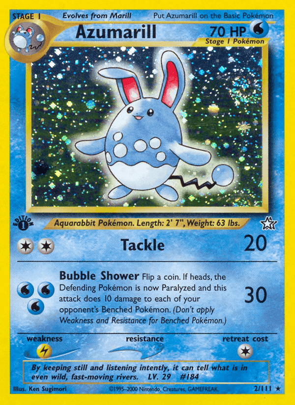 Azumarill, carta 2 de Neo Genesis
