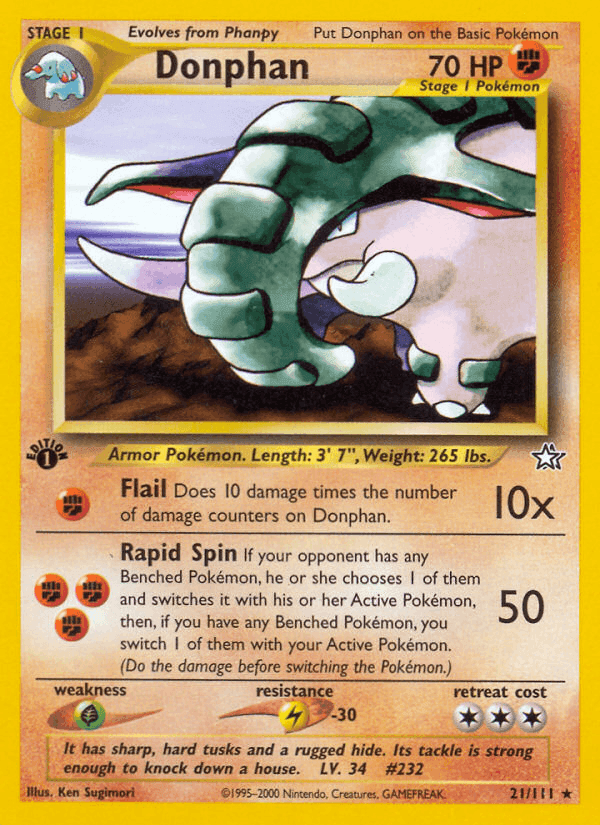 Donphan, carta 21 de Neo Genesis