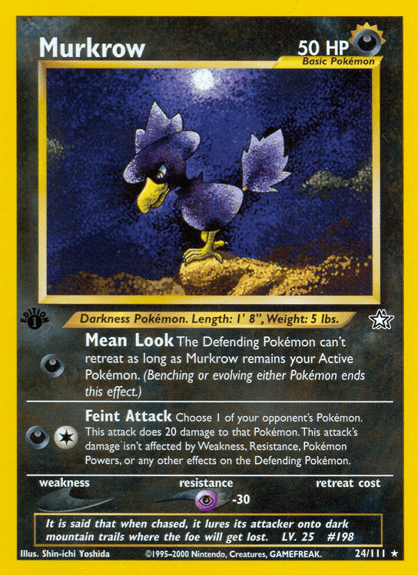 Murkrow, card 24 from Neo Genesis