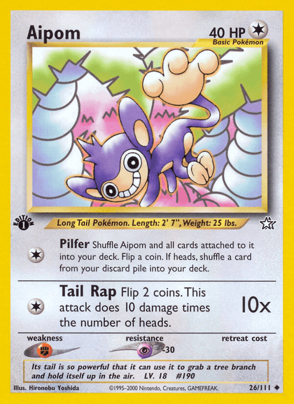 Aipom, carta 26 di Neo Genesis