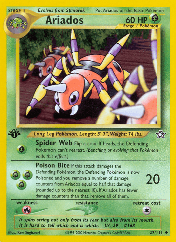 Ariados, card 27 from Neo Genesis